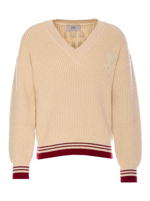 Maglia a coste AMI PARIS | UKS268KN0068136